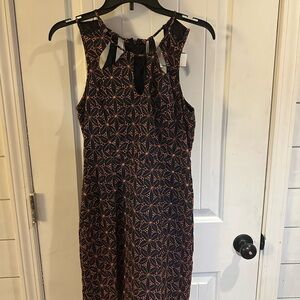 C. Luce Navy And Orange Women’s Cutout Dress Large